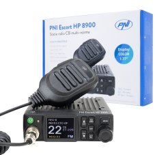 CB PNI Escort HP 8900 ASQ radio station, 12V / 24V, RF Gain, Roger Beep, CTCSS-DCS, Dual Watch AM / FM turned only in the EU band