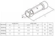 Spojka modrá vodotěsná, 100 ks