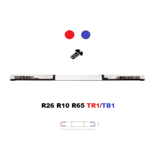 LED lightbar Optima 60 140cm, Red / blue, white center, ECE R65