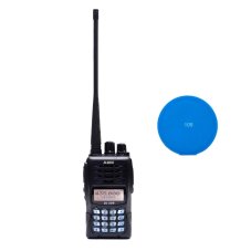 Portable VHF/UHF Radio Station Kit Adjustable Power, 200CH, 1500mAh, Talk Around, VOX, TOT, CTCSS, DCS, FM Radio + Sticky Pad Blue Gift