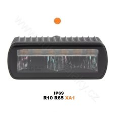 LED světlo obdélníkové s oranžovým výstražným světlem, ECE R10, R65
