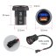 USB nabíječka QC3.0 do panelu, kulatá, 12/24V