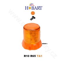 Robust orange LED beacon, orange aluminium, 96W, ECE R65