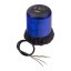 Robustní modrý LED maják, černý hliník, 96W, ECE R65