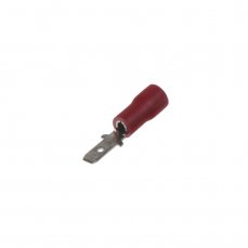 Flat plug 2,8 mm red, 100 pcs