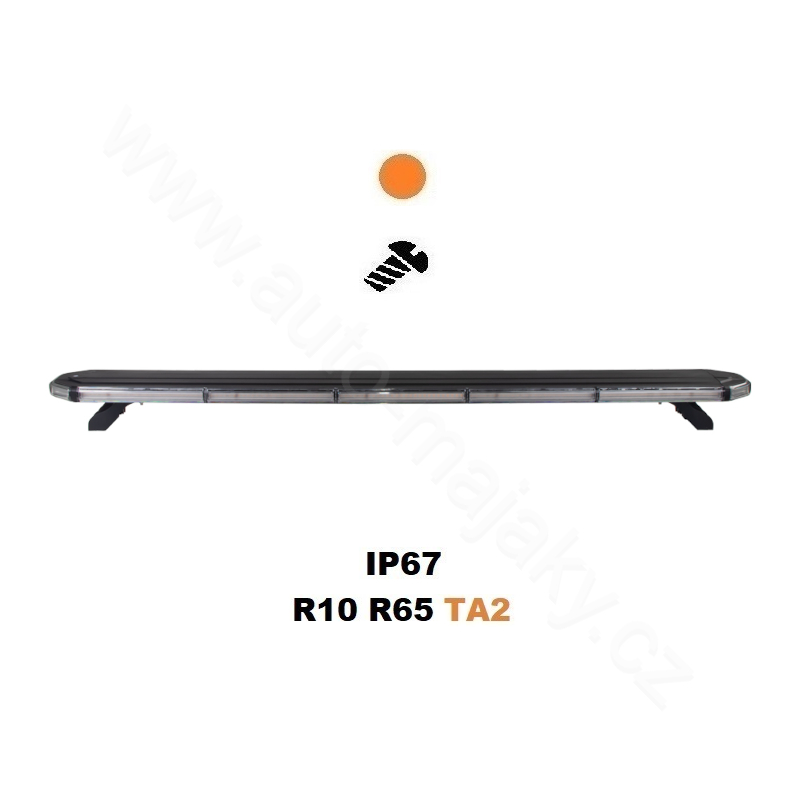 SLIM LED light bar 1133 mm, orange, 12-24 V, 306 LEDs, 68 W, ECE R65