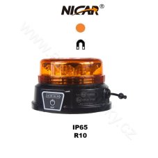 AKU LED maják, 12x3W oranžový, magnet