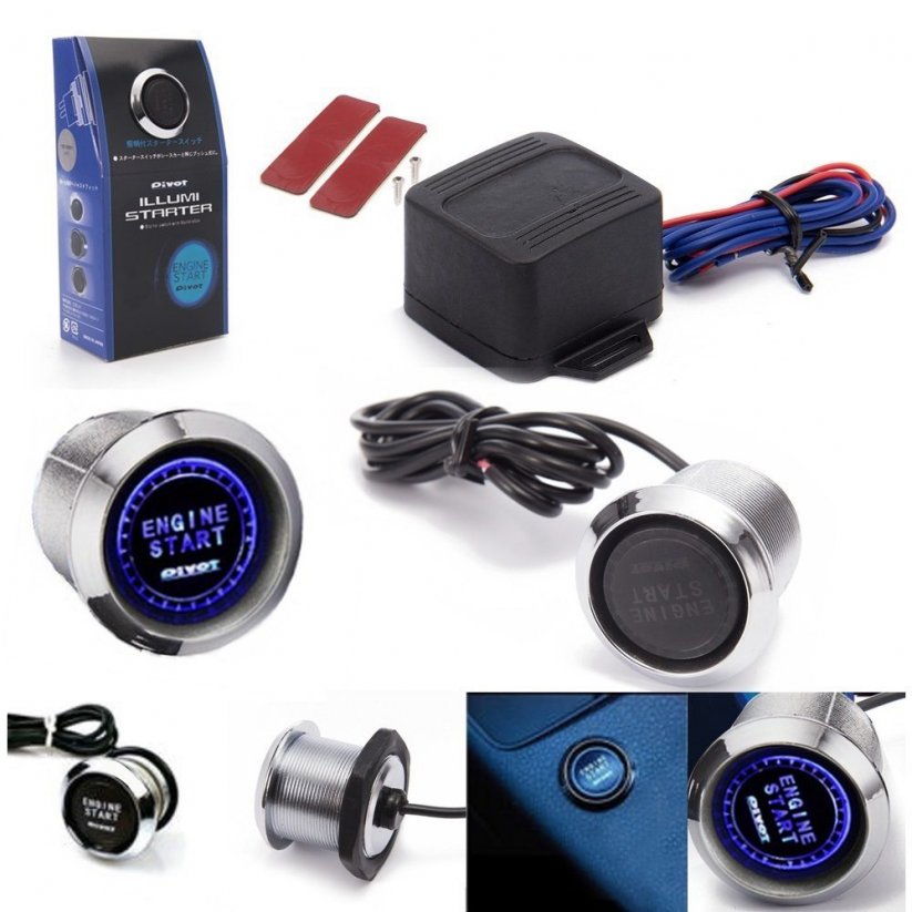 START button, illuminated with relay, 12V