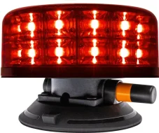 LED maják červený 12/24V, vakuový držák 140Km/H, 24x LED 3W, R65