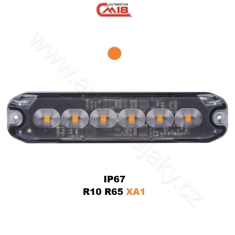 PROFI SLIM výstražné LED světlo vnější, oranžové, 12-24V, ECE R65