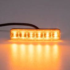 PREDATOR flexible amber warning light, 6x 3 W LED, 12-24 V, ECE R65