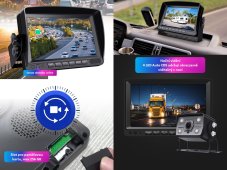 AHD monitor set 7" with 2 x 4PIN input, DVR, camera, 15m cable, CZ menu