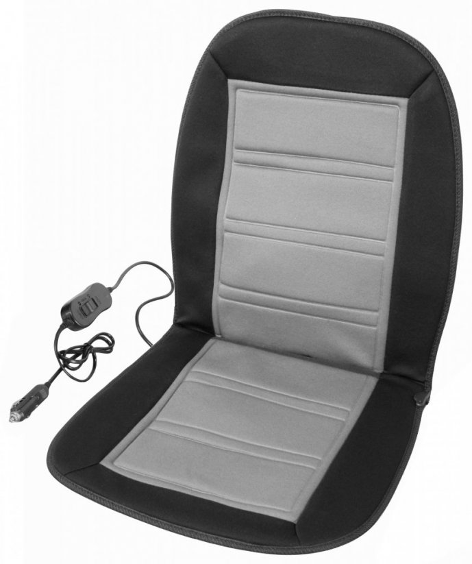 Vyhrievaný poťah sedadla s termostatom 12V LADDER sivý