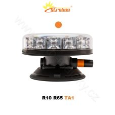 LED maják oranžový 12/24V, vakuový držák 140Km/H, 12x LED 3W, R65