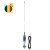 CB Sirio SUPER 9 antenna package with butterfly, length 155 cm, and flag with adhesive pad