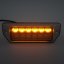 Warning light orange 6x2W + work light, 12-24V, white, ECE R65