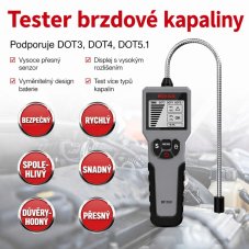 Profesionálny tester brzdovej kvapaliny s LCD