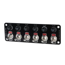 Panel s 6x spínači + 6x pojistky, 12/24V