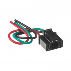 Relay socket with cables black, 3-pole