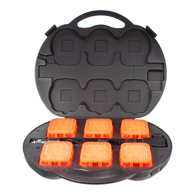 Intelligent LED warning light 16LED, set of 6