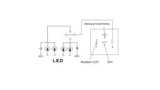 Elektronický přerušovač blinkrů, 12V, 4 kontakty