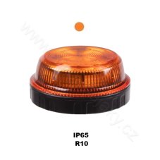 Miniatúrne výstražné svetlo LED, oranžové 12-24V