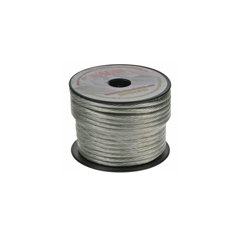 Cable 6 mm, silver transparent, 25 m package
