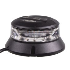 Robust blue-red LED beacon, magnet, black aluminium, 36W, EMC R10