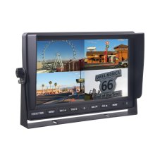 AHD monitor 10" s kvadrátormi a vstupmi 4x4PIN, DVR