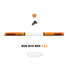 LED lightbar Optima 90 160cm, Orange, white center, ECE R65