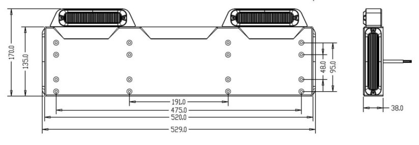 4x PREDATOR 6x4W LED pod SPZ, 12-24V, oranžový, ECE R65