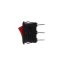 Square rocker switch 6A, red