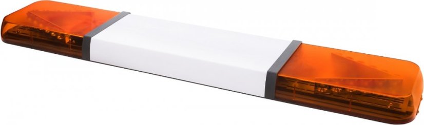 LED majáková rampa Optima 60 110cm, Oranžová, bílý střed, EHK R65 - Barva: Oranžová, Bílý střed: Ano, Kryt: Barevný, LED moduly: 4ml