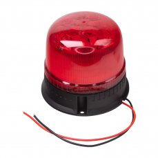 LED maják, 12-24V, 24xLED červený, pevná montáž, ECE R65