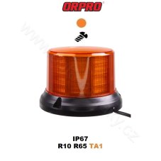 LED maják, 12-24V, 96x0,5W, oranžový, pevná montáž, ECE R65 R10