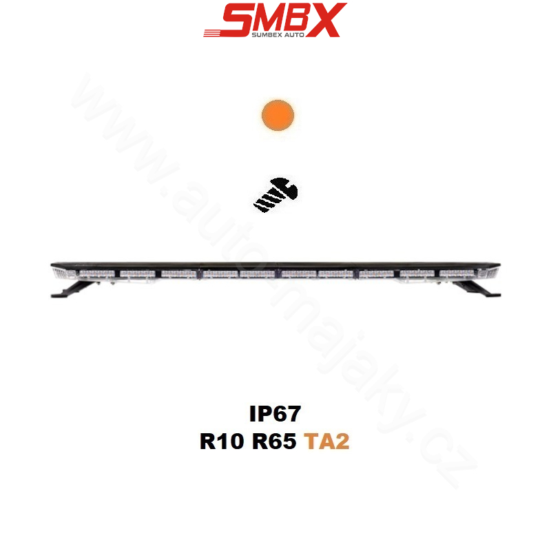 LED ramp 1168mm, orange, 12-24V, 156xLED, ECE R65