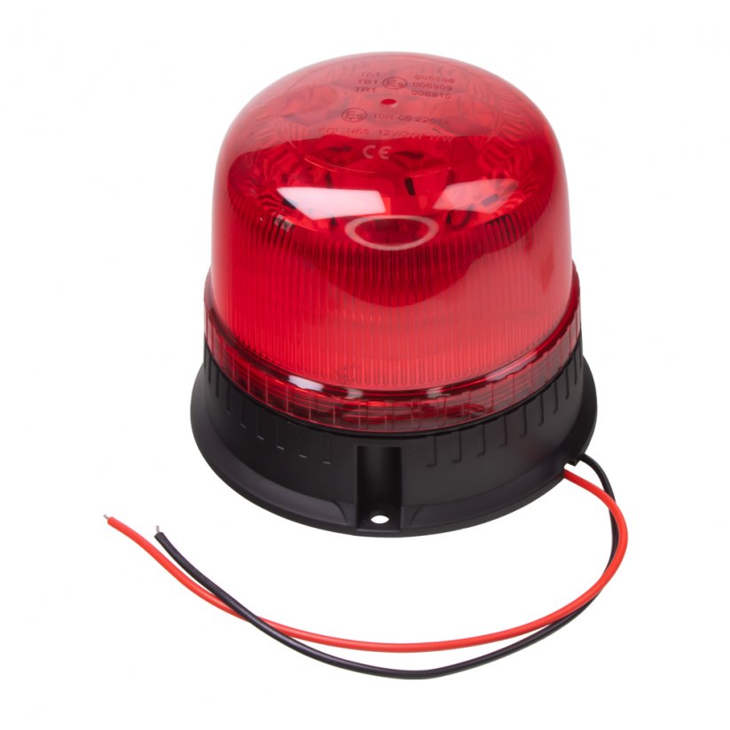 LED beacon, 12-24V, 24xLED red, fixed mounting, ECE R65