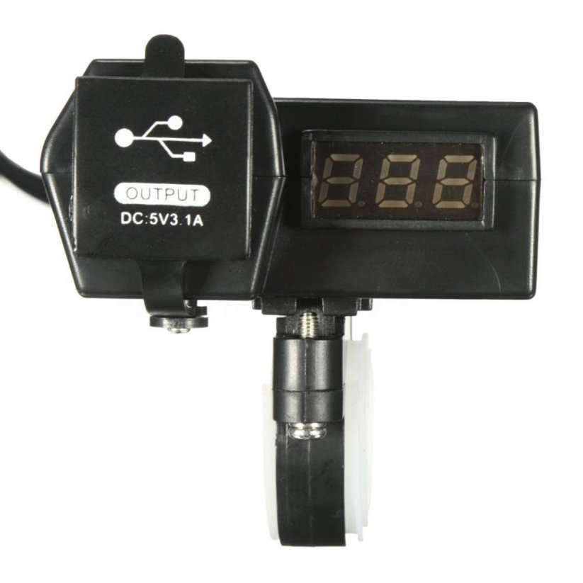 2x USB charger with voltmeter waterproof for motorcycle