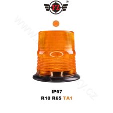 LED maják, 12-48V, 60xLED oranžový, pevná montáž, ECE R65