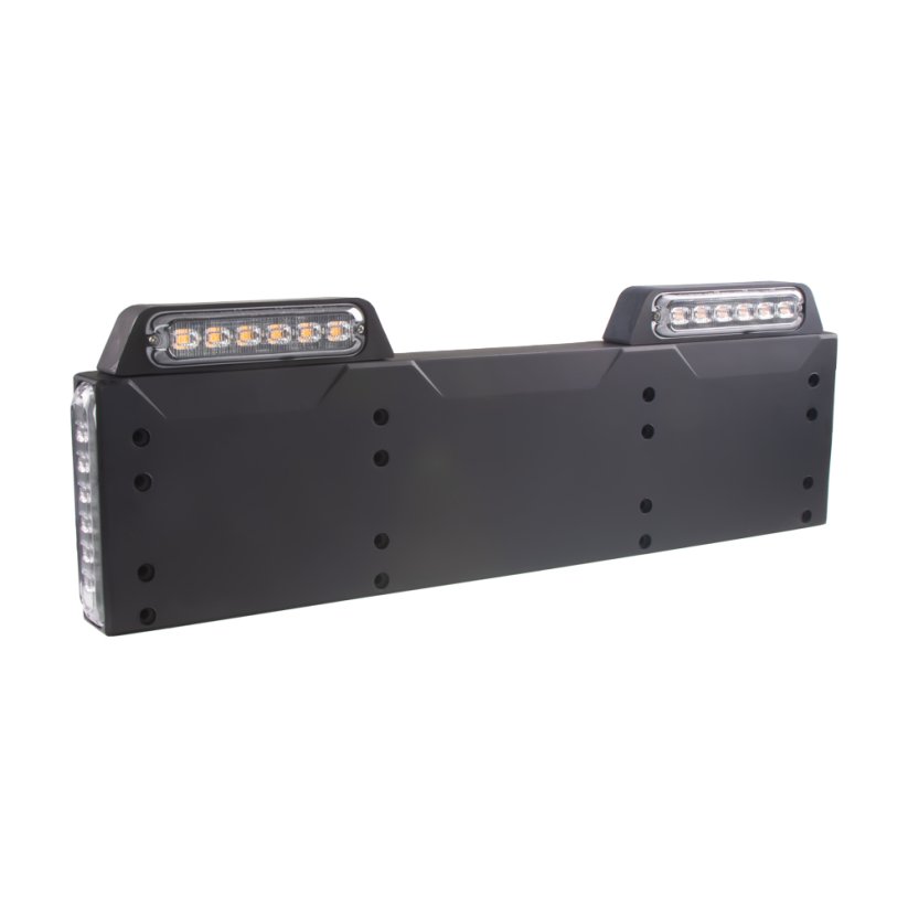 4x PREDATOR 6x4W LED pod SPZ, 12-24V, oranžový, ECE R65