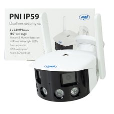 Video monitorovací kamera bezdrátová, s IP, Duální čočka, 2 x 2MP, 180 stupňů