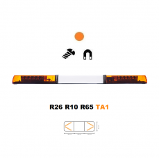 LED majáková rampa Optima 60 90cm, Oranžová, bílý střed, EHK R65