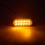 SLIM výstražné LED světlo vnější, oranžové, 12/24V,12 x 1W
