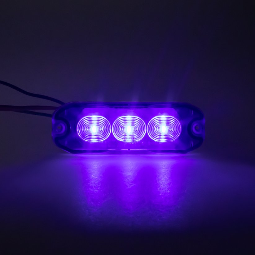 PROFI SLIM výstražné LED světlo vnější, modré, 12-24V, ECE R65