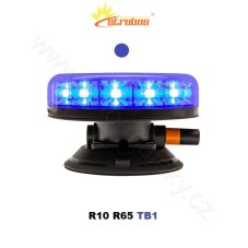 LED maják modrý 12/24V, vakuový držák 140Km/H, 12x LED 3W, R65