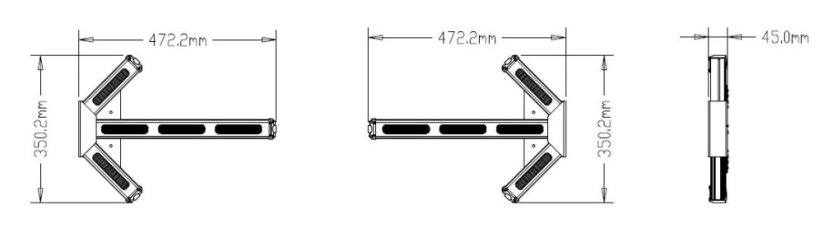 LED prídavné smerové svetlá 12-24V, 472mm, ECE R65