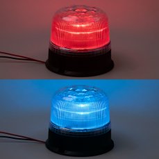 LED maják, 12-24 V, modro-červený, pevná montáž, ECE R65