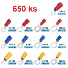 Súprava izolovaných lisovacích slučiek, 650 ks