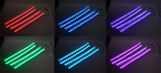 LED podsvětlení vnitřní RGB 12V, bluetooth, 4 pásky