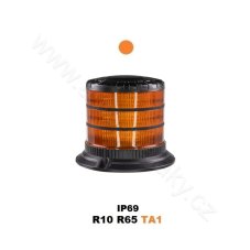 LED maják, 12-24V, 24xLED oranžový, pevná montáž, ECE R65